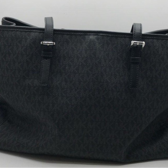 AUTHENTIC MICHAEL KORS BLACK/GREY MONOGRAM SHOULDER BAG - Picture 3 of 12